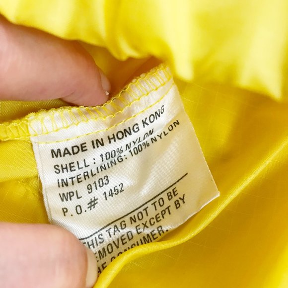 FIELD & STREAM Sailing Nautical Windbreaker Large VTG 80s 90s Hood Yellow Blue - Picture 10 of 11